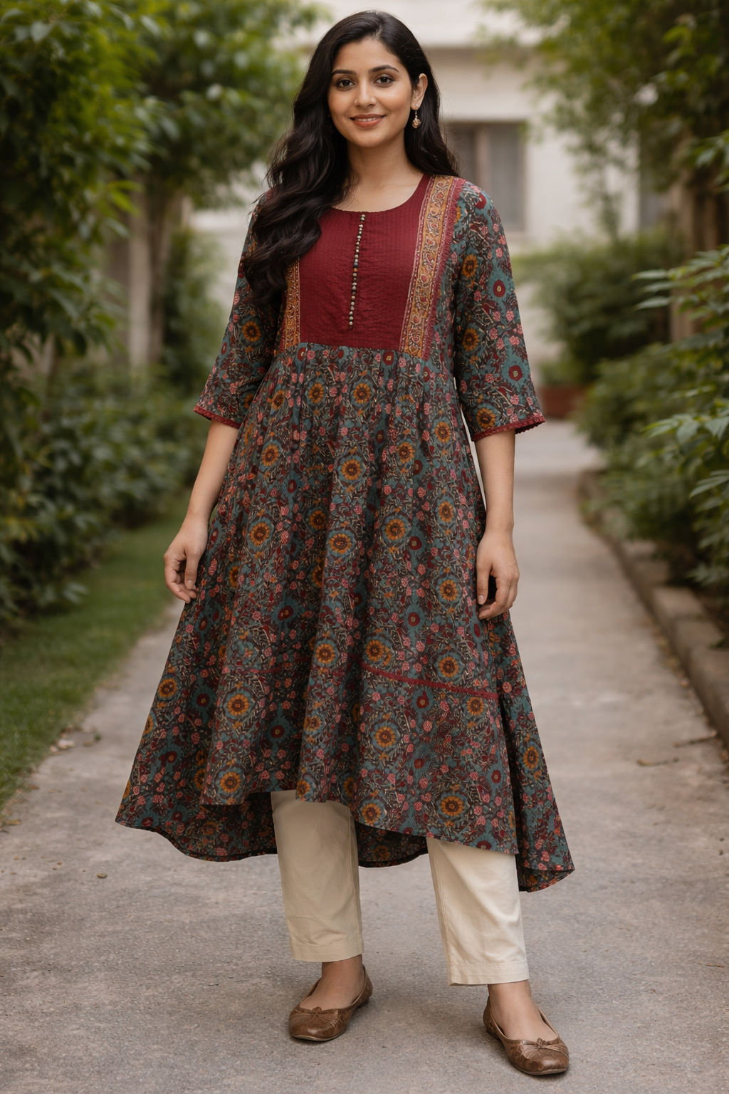 Umbrella cotton Kurti